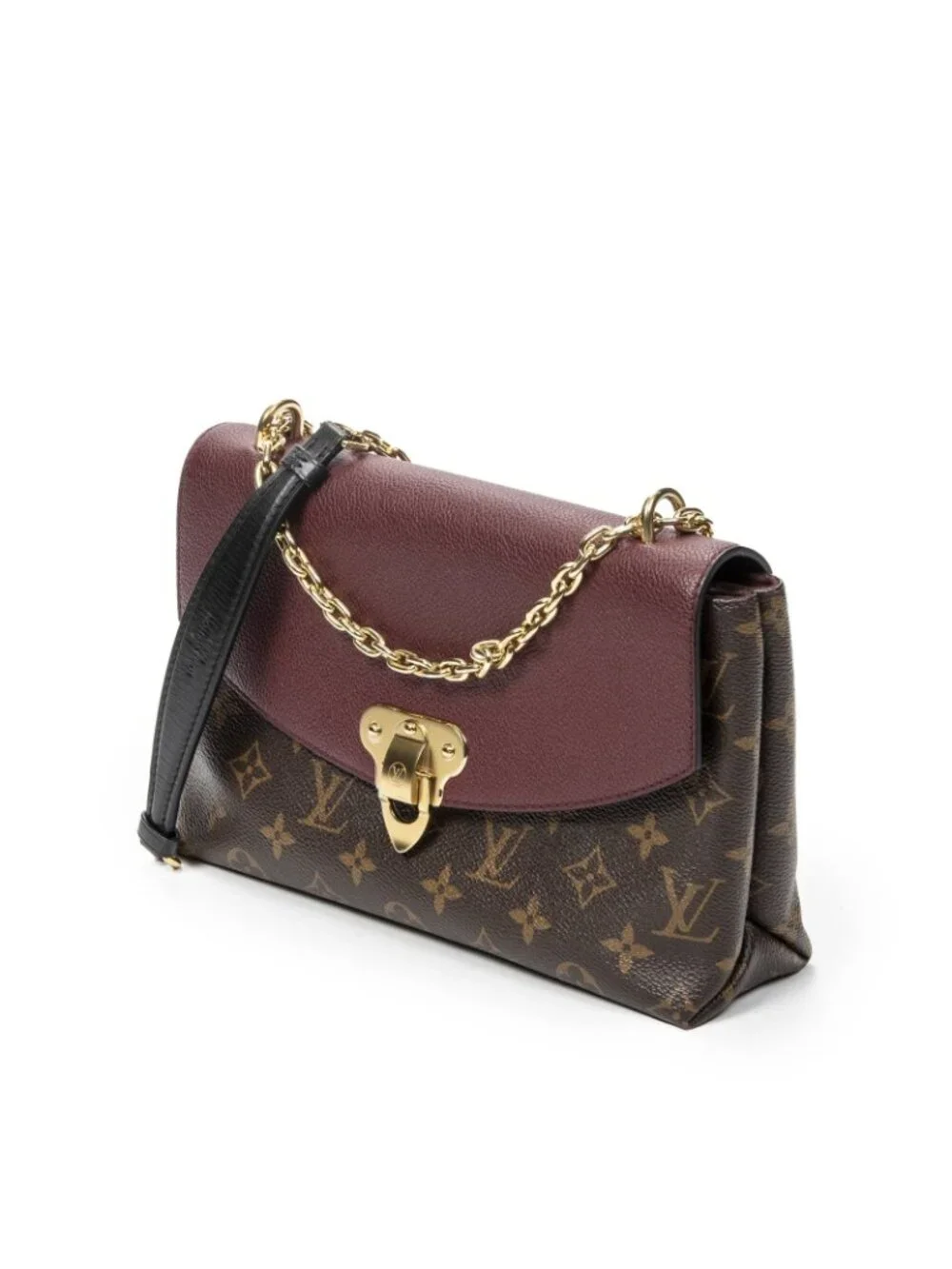 Louis Vuitton Saint Placide Burgundy Brown Monogram Canvas Shoulder